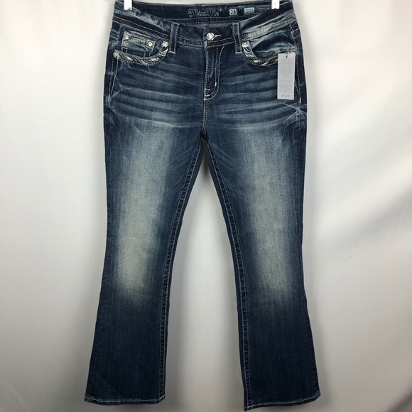 Miss Me Mid-Rise Easy Boot Stretch Blue Jeans - Picture 5 of 7